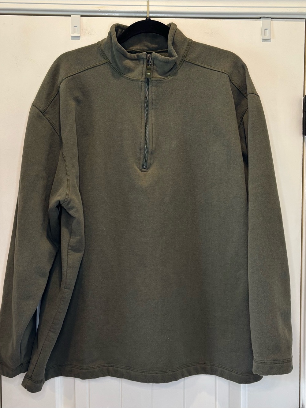 Woolrich 1/4 Zip Fleece Pullover XL Mens Outdoor Green Hiking Casual Flaw